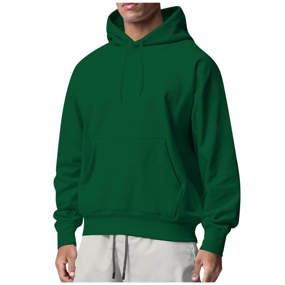 Mens Sweaters and Pullovers Thermal Lightweight Solid Color Sweatshirts Hoodies Trendy Thick Long Sleeve Hiking Hooded Sweaters Warm Halloween Costumes Clothes(Army Green,XL)