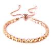 Fivoilin Tennis Bracelets for Women, Dainty 18K Gold Plated Cubic Zirconia Classic Adjustable Slider Bracelet Fashion Jewelry Gift for Her Birthday Valentines' Day Wedding Party Prom Graduation view 1