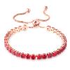 Fivoilin Tennis Bracelets for Women, Dainty 18K Gold Plated Cubic Zirconia Classic Adjustable Slider Bracelet Fashion Jewelry Gift for Her Birthday Valentines' Day Wedding Party Prom Graduation view 1