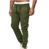 Jogger Pants for Men Big and Tall Zipper Pockets Lightweight Men's Cargo Pants Stretch Skinny Fit Drawstring Cycling Climbing Trouser Casual Stylish Slacks Tapered Sweatpants Army Green M view 2