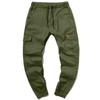 Jogger Pants for Men Big and Tall Zipper Pockets Lightweight Men's Cargo Pants Stretch Skinny Fit Drawstring Cycling Climbing Trouser Casual Stylish Slacks Tapered Sweatpants Army Green M view 3