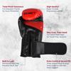 Exxact Sports Clash Boxing Gloves for Men, Durable Engineered Leather Mens Boxing Gloves with Padded Protection, Womens Boxing Gloves for MMA, Muay Thai & Sparring Gloves (Red/Black, 12 OZ) view 3