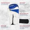 Exxact Sports Clash Boxing Gloves for Men, Durable Engineered Leather Mens Boxing Gloves with Padded Protection, Womens Boxing Gloves for MMA, Muay Thai & Sparring Gloves (Royal Blue/White, 10 OZ) view 3