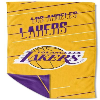 Northwest Licensed NBA Splitter Double-Sided Quick Dry Microfiber Beach Towel 64" x 32" with Mesh Travel Bag (Los Angeles Lakers)