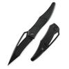Cavol Ripback Thumb Hole Knife,3.85" Stonewashed M390 Blade,4.84" Titanium Scale Handle Frame Lock Folding,Reverse Grip Pikal Knife,4.63oz EDC Pocketclip (Green) view 1