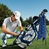 Hall Equipped EquipPro Golf Towel | Tour Size Premium Magnetic Microfiber Waffle Design, Center Cut Hanging Club Loop & Snap Button Bag Loop for Men and Women (The Skulls) view 2