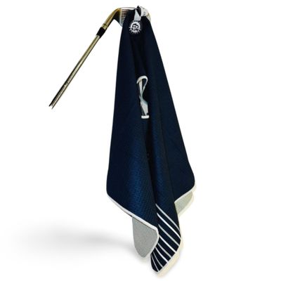Hall Equipped EquipPro Golf Towel | Tour Size Premium Magnetic Microfiber Waffle Design, Center Cut Hanging Club Loop & Snap Button Bag Loop for Men and Women (The Classic)