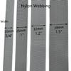 10 Yard Grey/Black Heavy Nylon Webbing Strap for Bags, Cargo/Luggage Strapping, Outdoor Climbing view 2
