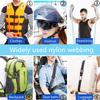 10 Yard Grey/Black Heavy Nylon Webbing Strap for Bags, Cargo/Luggage Strapping, Outdoor Climbing view 4