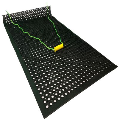 Trigon Sports Finisher Mat, Yard Drag Mat for ATV/UTV or Manual Pulling, Finishing Net Rubber Mesh Heavy Duty Mat for Surface Leveling (6x3)