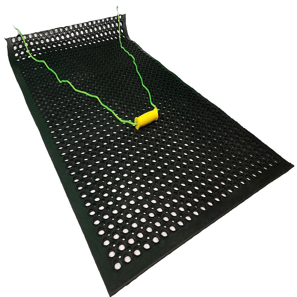 Trigon Sports Finisher Mat, Yard Drag Mat for ATV/UTV or Manual Pulling, Finishing Net Rubber Mesh Heavy Duty Mat for Surface Leveling (6x3)