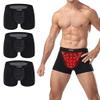 3 Packs Men Soft Underwear Energy Field Therapy Health Care Boxer Briefs Tourmaline Prostate Panty (Color : Black-3pcs, Size : Large) view 1