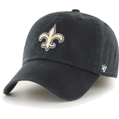 47 Men's Black New Orleans Saints Franchise Logo Fitted Hat