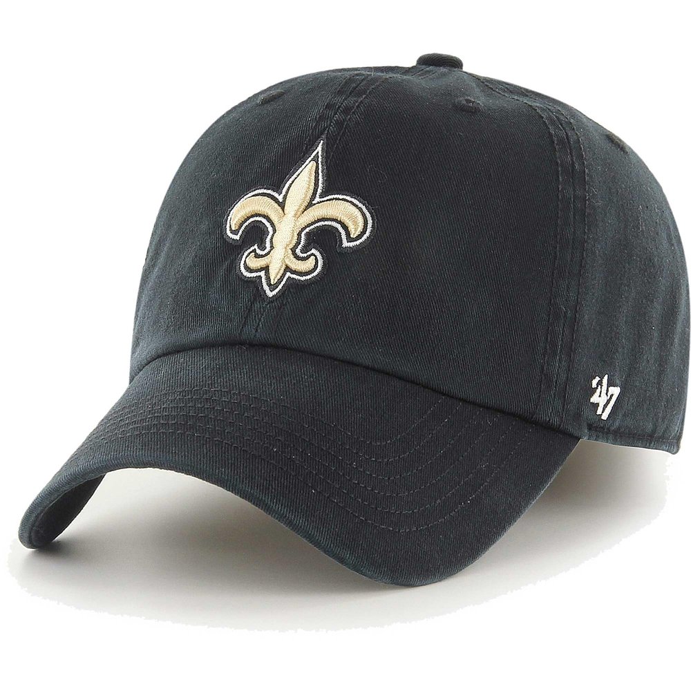 47 Men's Black New Orleans Saints Franchise Logo Fitted Hat
