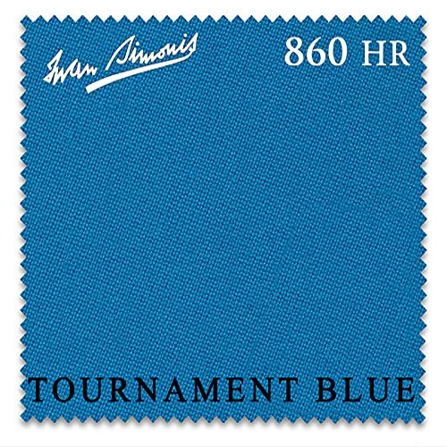 Iwan Simonis 860HR Pool Table Cloth Tournament Blue, for Rails Only (6 Rails)