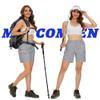 MAGCOMSEN Women's Hiking Cargo Shorts Lightweight Quick Dry Travel Golf Shorts with Zipper Pockets Light Grey Shorts, M view 4