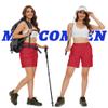 MAGCOMSEN Women's Shorts Lightweight Quick Dry Hiking Shorts Zipper Pockets 7" Golf Travel Casual Work Shorts Red, M view 4