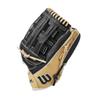 Wilson 2024 A2000 PF50SS 12.25 Outfield Baseball Glove - Left Hand Throw, Black/Blonde/White view 4