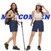 MAGCOMSEN Womens 7 Inch Inseam Cargo Shorts with Pockets Stretchy Elastic Waist Outdoor Hiking Golf Shorts Navy Blue, 2XL view 4