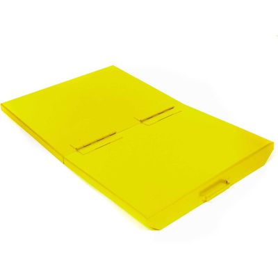 Global Industrial Lid for 2 Cu Yd Self-Dumping Hopper, Yellow