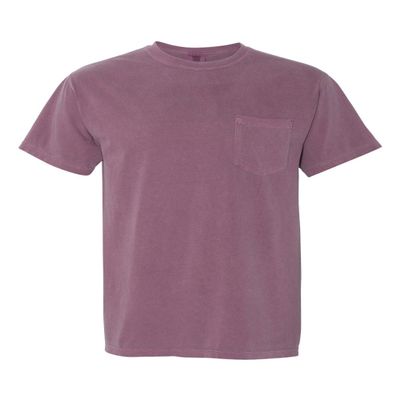 Comfort Colors Men's Adult Short Sleeve Pocket Tee, Style 6030 Berry