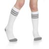 juDanzy Baby, Toddler & Kids Knee High Tube Socks For Boys & Girls With Grips (10-15 Years, White/Gray) view 1