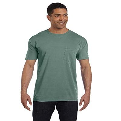Comfort Colors Men's Adult Short Sleeve Pocket Tee, Style 6030 Light Green, XX-Large