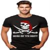 Ann Arbor T-shirt Co. Customized Jolly Roger Pirate Flag | Skull & Crossbones Caribbean Cruise Costume Unisex T-Shirt-(Adult,M) view 2