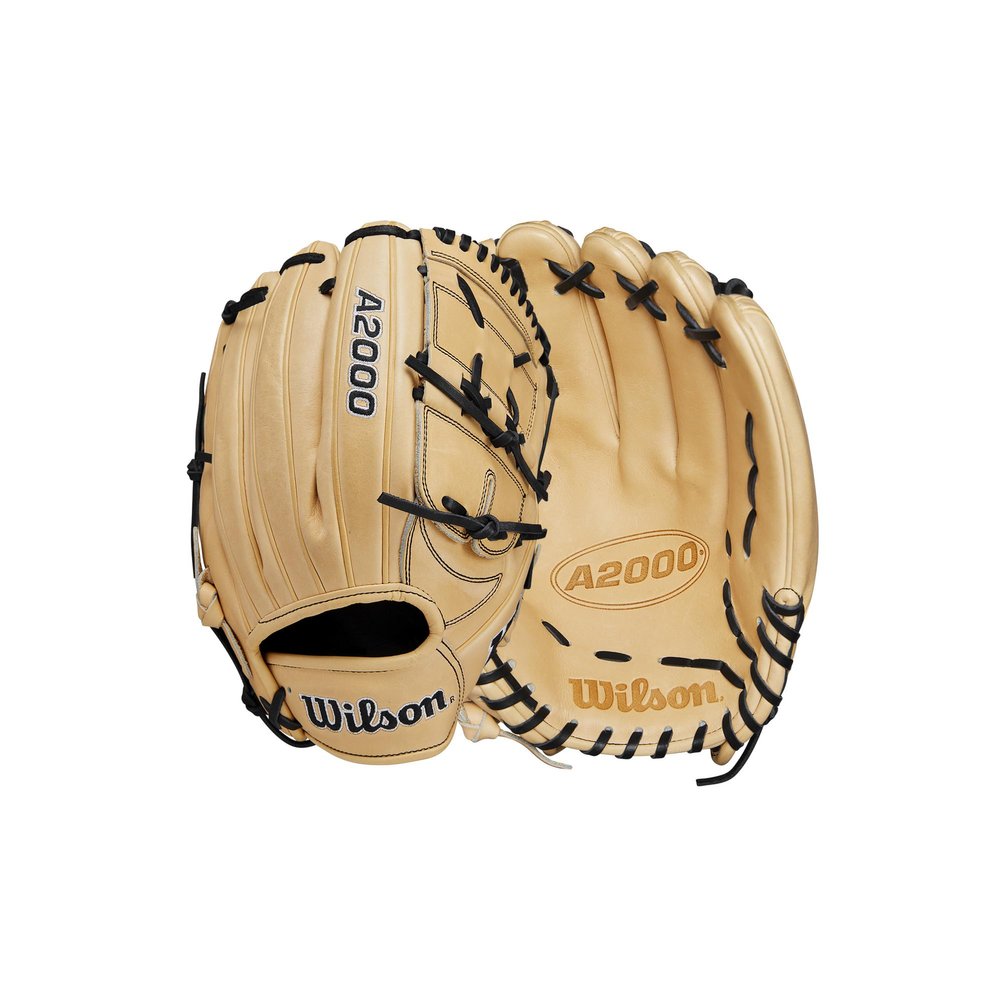 Wilson 2024 A2000 B2 12 Pitchers Baseball Glove - Left Hand Throw,Blonde/Black