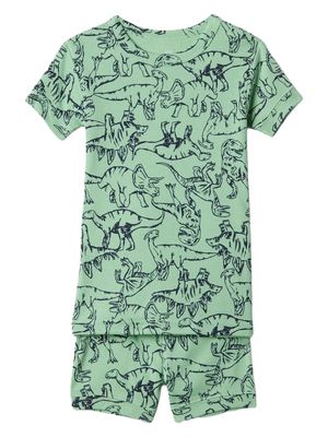 GAP Unisex Baby Short John Pajama Set Meadow Green 6-12M