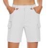 MAGCOMSEN White Golf Shorts for Women 7" Hiking Shorts Pockets Lightweight Quick Dry Casual Travel Cargo Shorts 2025, S view 2