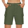 MAGCOMSEN Lightweight Shorts for Women Hiking Golf Shorts Ladies 2025 Summer Casual Travel Cargo Shorts Army Green, M view 2