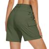 MAGCOMSEN Lightweight Shorts for Women Hiking Golf Shorts Ladies 2025 Summer Casual Travel Cargo Shorts Army Green, M view 3