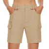 MAGCOMSEN Hiking Shorts for Women Quick Dry Golf Shorts with Pockets Cargo Shorts Khaki Summer Casual Work Shorts, XL view 2