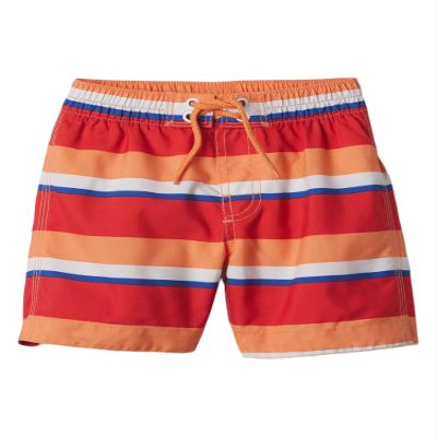 GAP Baby Boys Swim Trunk Bathing Suit Red Stripes 18-24M