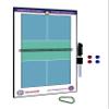 The Coacher Premium Dry Erase Magnetic Badminton or Pickleball Coaching Coach Board Clipboard - Made in The USA - Double-Sided - Training Aids Equipment Gear (4 Ceramic Player Magnets) view 1