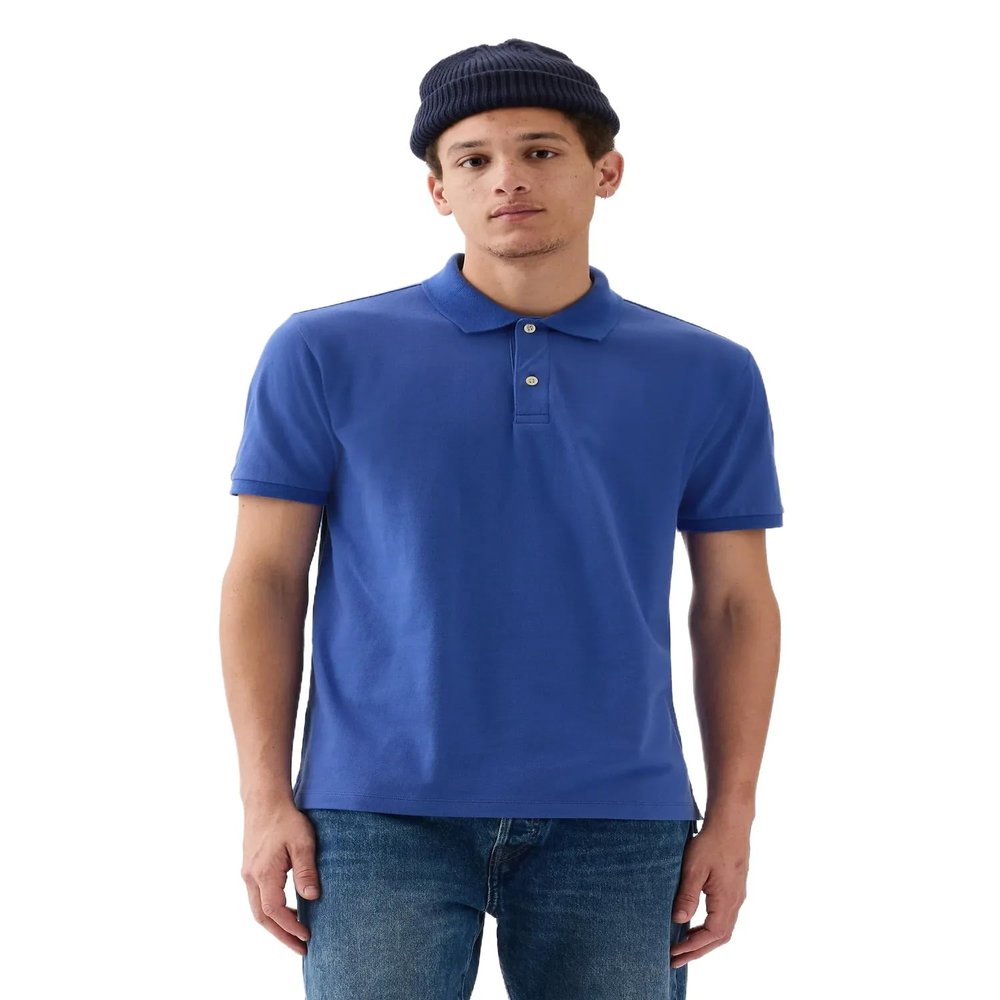 GAP Mens Stretch Pique Polo Shirt Matisse Blue XS