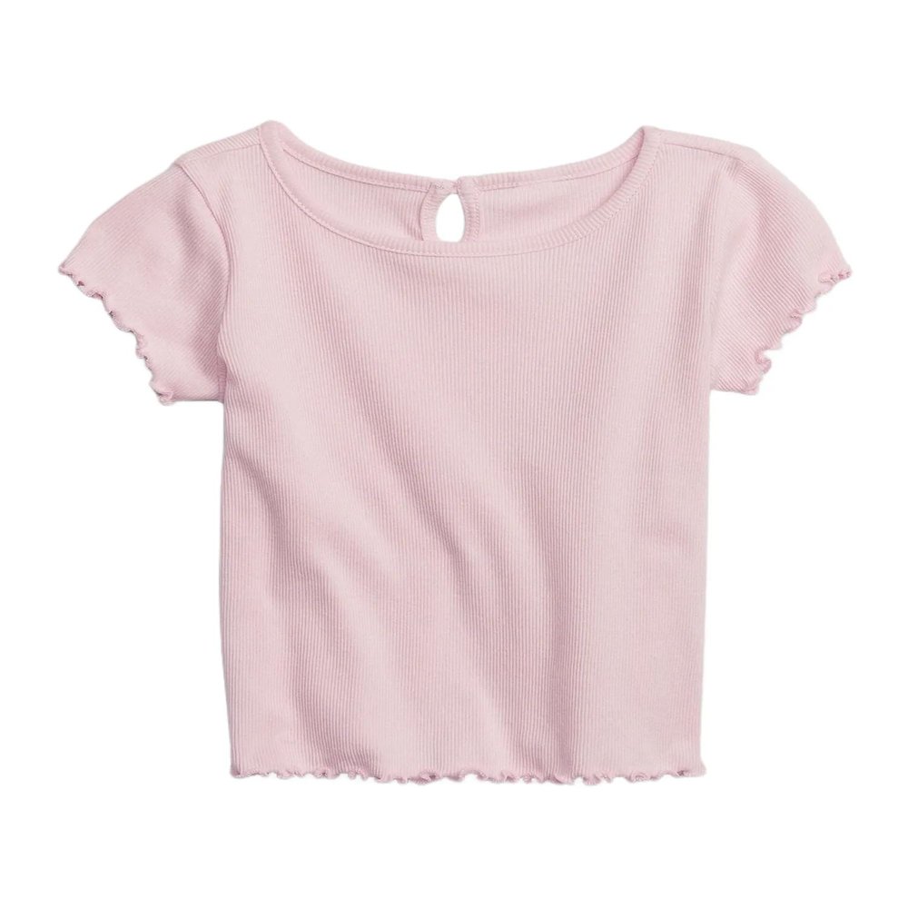 GAP Baby Girls Ribbed Knit Tee Light Peony 2 3-6M