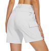 MAGCOMSEN White Shorts for Women 7" Golf Shorts Pockets Lightweight Quick Dry Hiking Casual Travel Cargo Shorts 2025, 2XL view 3
