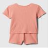 GAP Baby Girls Tee and Short Rib Set Pink Rosette 3-6M view 2