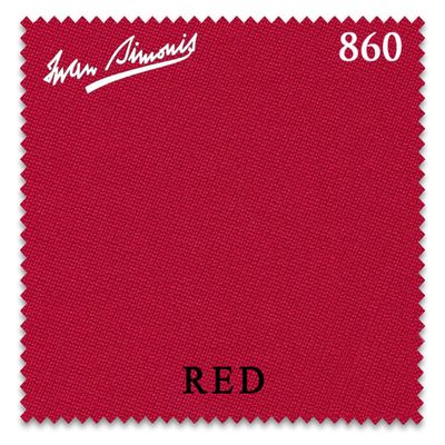 Iwan Simonis 860 Pool Billiard Table Cloth Red, for Rails Only (6 Rails)