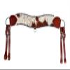 Showman Brown & White Hair-On Cowhide Leather Tripping Collar view 1