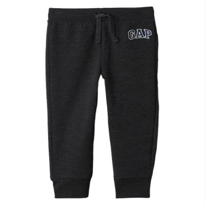 GAP Baby Boys Logo Pull-On Jogger Sweatpants Charcoal HTHR Grey 3 Years