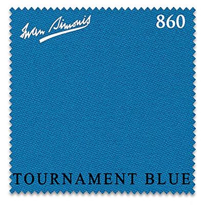 Iwan Simonis 860 Pool Billiard Table Cloth Tournament Blue, for Rails Only (6 Rails)