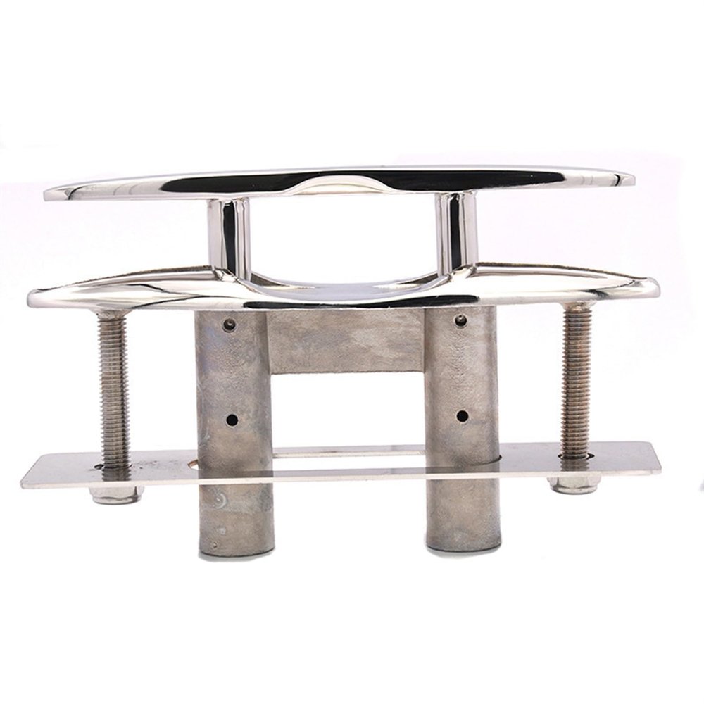 LJFMDLN Boat Deck Cleat, Pull Up Boat Cleat Open Base Highly Polished Marine Hardware for Kayak Dock Boat/Yacht Spare Parts SUS316 (Size : 8 inch)