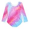 Belovance Gymnastics Leotards for Girls Dance Outfits 5-6 Kids Long Sleeves Tumbling Bodysuits Rainbow Color Dancewear (Colorful Sparkle, 5-6 Years) view 2