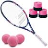 Babolat B'Fly 23 Inch Tennis Racquet Bundled with 3 Pink Overgrips and 3 Pink Tennis Balls view 1