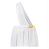 Aislor Men's Mr. Toga Party Costume One Shoulder Ancient Greek Halloween Cosplay Roman Outfit White Medium view 4