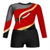 Agoky Girls 2Pcs Sparkle Ballet Dance Outfits Mesh Splice Gymnastic Leotard Unitard Biketard with Booty Shorts Set Tracksuit Red 14 Years view 3