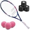 Babolat B'Fly 19 Inch Tennis Racquet Bundled with 3 Black Overgrips and 3 Pink Tennis Balls view 1